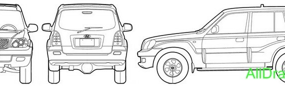 Hyundai Terracan (2005) (Hyendai Terracan (2005)) - drawings (drawings) of the car